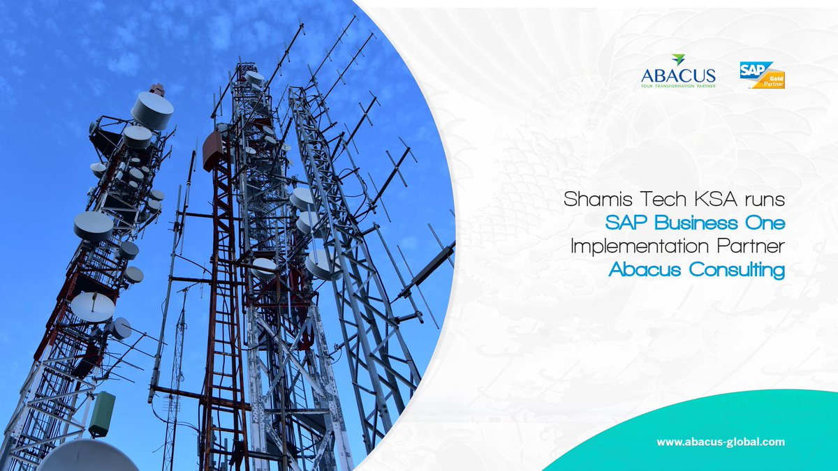 #ShamisTechnologies, the leading Saudi Arabian based company providing a range of secure #communications solutions now runs #SAPBusinessOne with AbacusConsulting as an #implementationpartner.