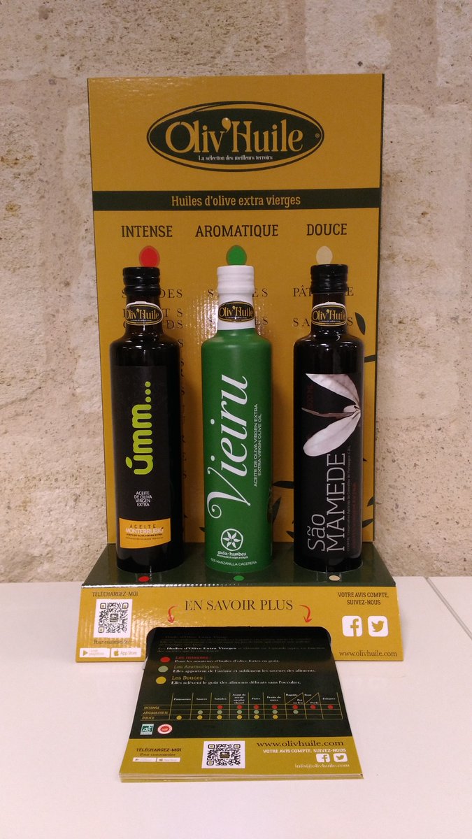 Olivhuile_33's tweet photo. Notre concept est basé sur le tryptique «Intense-Aromatique-Douce» pour vous aider à choisir l'huile qui vous convient! https://t.co/NHQ1tliKSN

#concept #huiledolive #cusine #gastronomie #oliveoil #HOEV https://t.co/luH8upX6nS