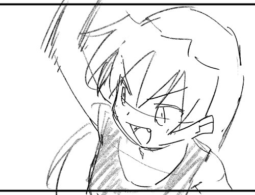 下書きと1Pだけキャラのペン入れおわったマン! 