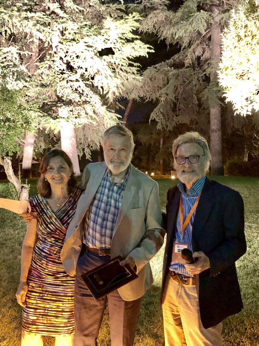 Mustanski's tweet photo. My mentor Dr. John Bancroft receiving the #iasr2018 Richard Green Lifetime Achievement Award. A well deserved honor. https://t.co/brPDj8LW9R