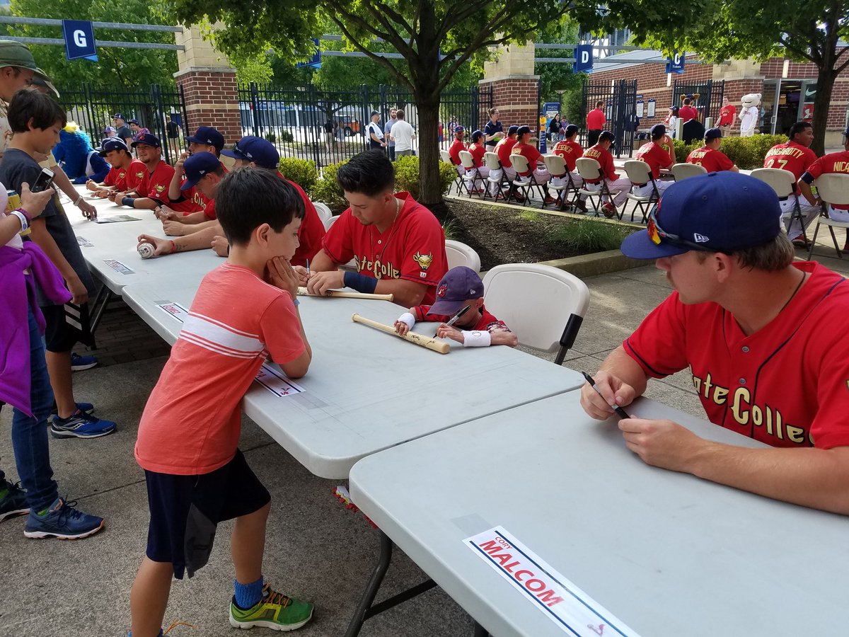 Josiah glad to be back with the Spikes. What an awesome surprise!! The welcome back card full of signatures from players, staff, fans and LaVar Arrington. Josiah said "What an awesome day!! I feel great!!"