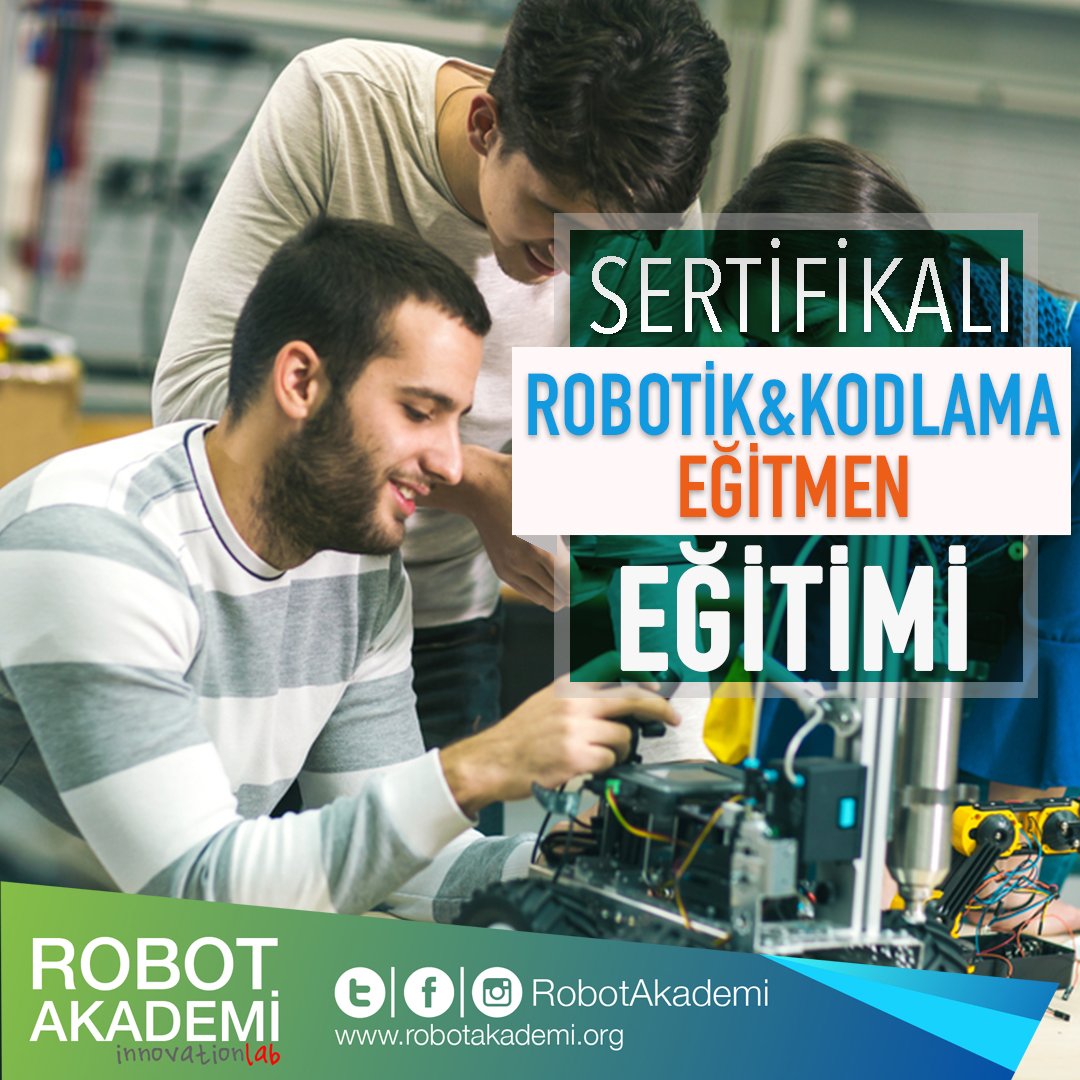 RobotAkademisi's tweet photo. University of Wissen tarafından Uluslararsı Sertifika onaylı 60 Saat’lik Proje Uygulamalı Robotik Eğitmen Eğitim Programı.

*Eğitim Başlangıcı: 06 Ağustos 2018 
*Yer: Üsküdar
*Sınırlı Kontenjan
https://t.co/Tv3btd2xKJ https://t.co/8v9aLL4ZEH