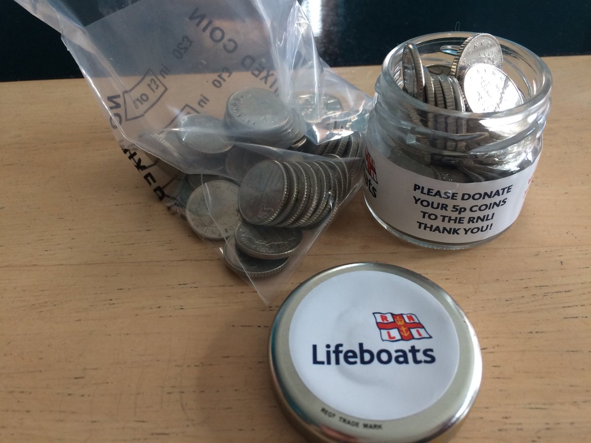 Get your 5p pots from <a href="/PortrushRNLI/">PortrushRNLI</a> lifeboat station and start collecting those 5ps for our local heroes. #RNLI