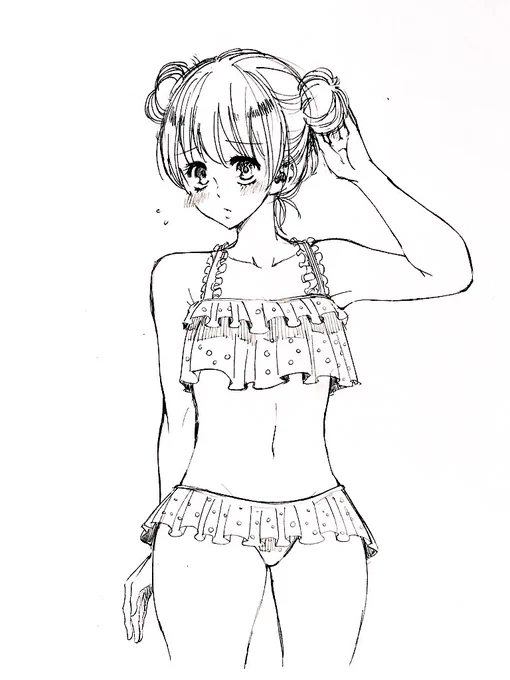 @utumiyayu 「お、おまたせ。どうかな?」 