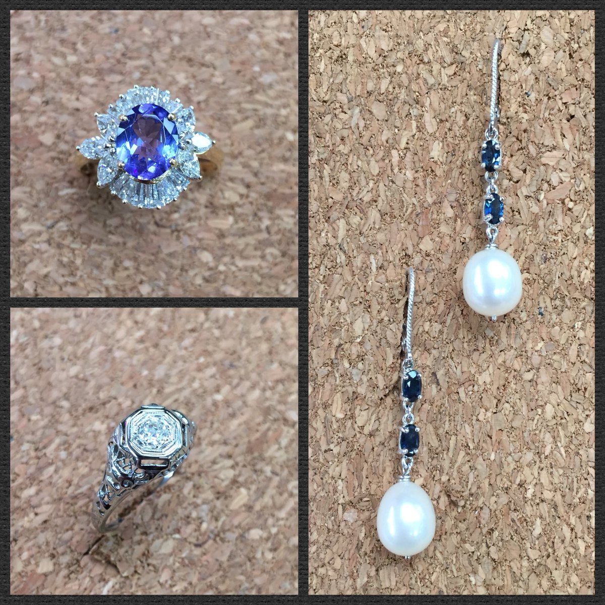 Here’s a sneak peek at some items headed to our 50% off case! We are adding merchandise daily! #sneakpeek #estatejewelry #previouslyloved #pearlandsapphire #vintagejewelry #greenwoodindiana