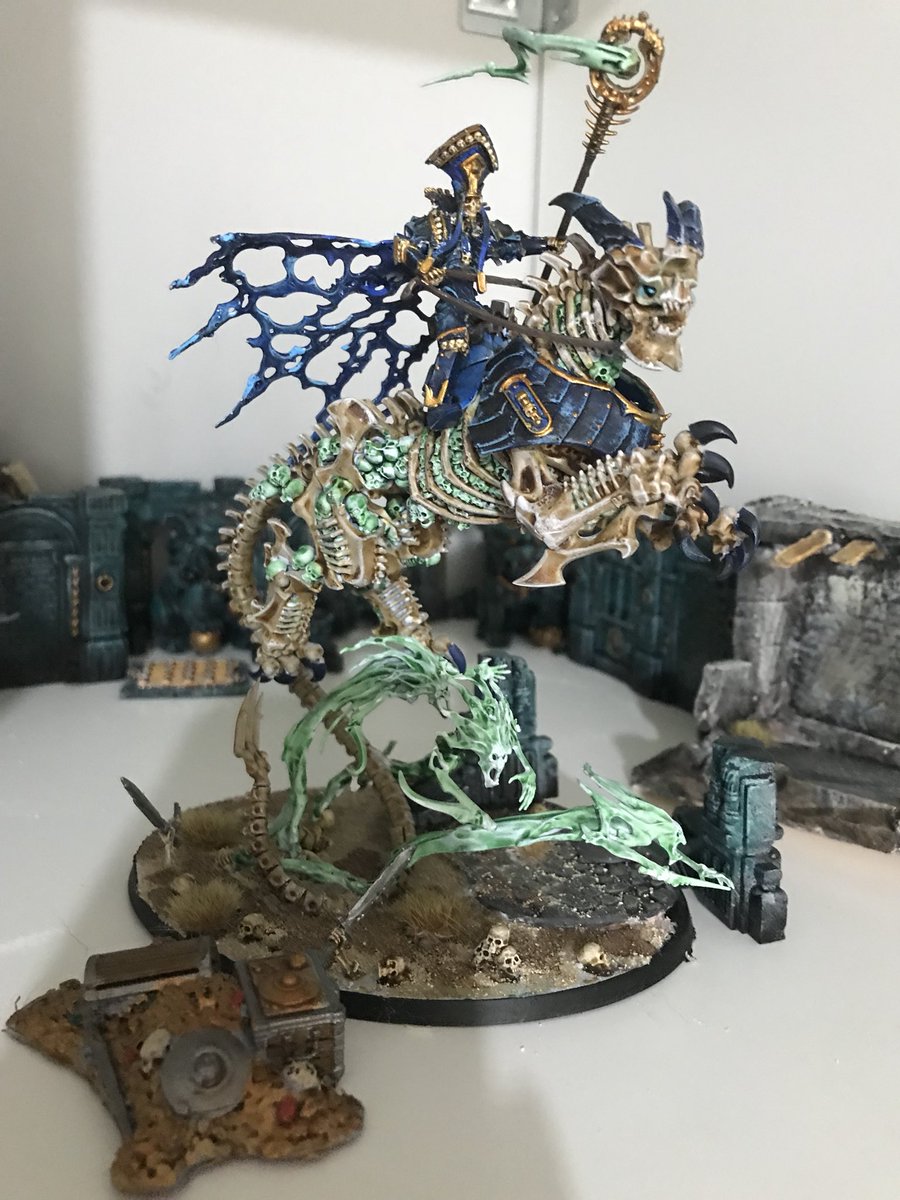 NewGamePlusUltr's tweet photo. Don’t think I ever posted up this absolute unit I painted from the #skeletonhorde box.
First large model I’d painted.
#PaintingWarhammer #ageofsigmar https://t.co/H48Y9RnLv7
