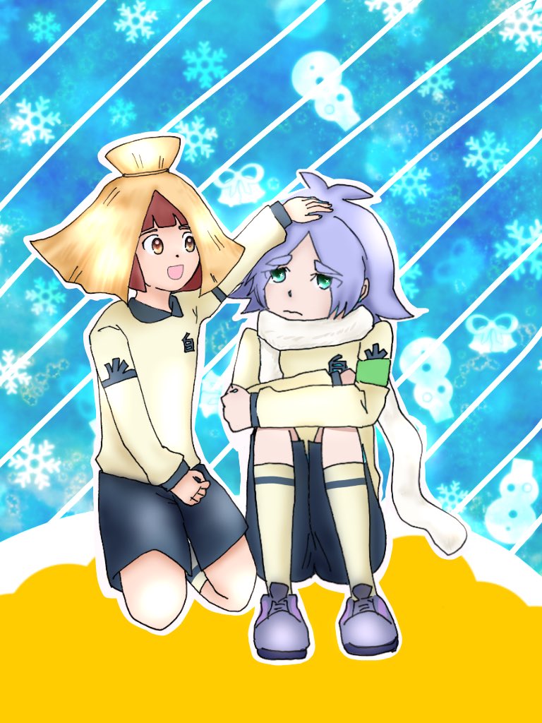 えにょき 暑い夏にヒンヤリ可愛い2人をどうぞ 無印時代のこの2人好きなのよね メンタルボロボロの吹雪君をよしよしする紺子ちゃんの図 えにょき 暑い夏にヒンヤリ可愛い2人をどうぞ 無印時代のこの2人好きなのよね メンタルボロボロの吹雪君をよしよしする紺子ちゃんの図