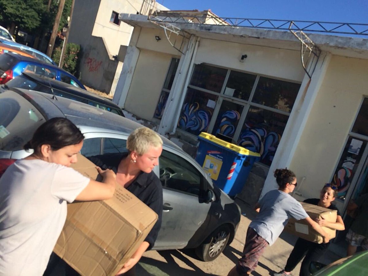 Huge thanks to @AttikaLesvos for another donation of 18 boxes of aid!