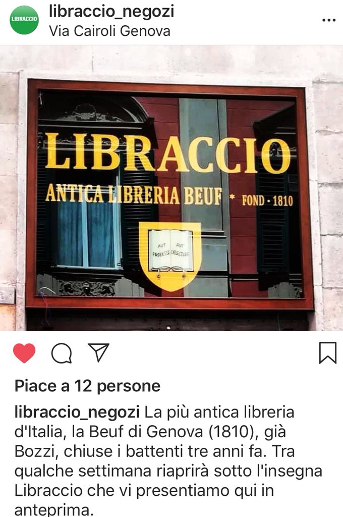 LibraccioED's tweet photo. La più antica libreria d’Italia riaprirà sotto l’insegna #Libraccio Anche qui si potranno trovare i volumi di LibraccioEditore. https://t.co/p2awdWQzSq