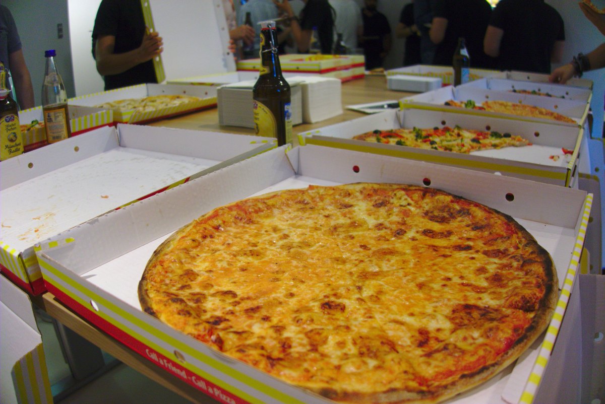 bitcoinmuc's tweet photo. Last Thursday we held our apparently re-titled meetup "Lightning Awesomeness" at @BCCGMBH. Thanks @MarcAblay and crew for providing the venue, delicious pizza, and a lot of @Cyberrolle! Most of their staff was also present so the house was pretty full! https://t.co/XgNoRj1Okc