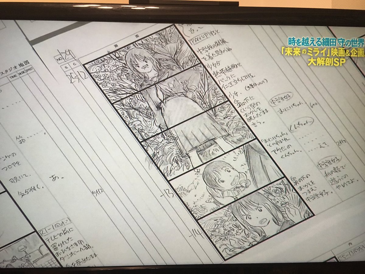 日テレ特番 大解剖スペシャル （1）絵コンテ #未来のミライ