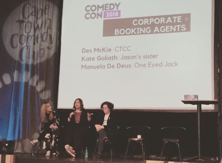 desmckie's tweet photo. My Saturday morning @ComedyConSA. Photo credit: @IBMediaSA #ComedyConCPT https://t.co/hoCNrMkpwc