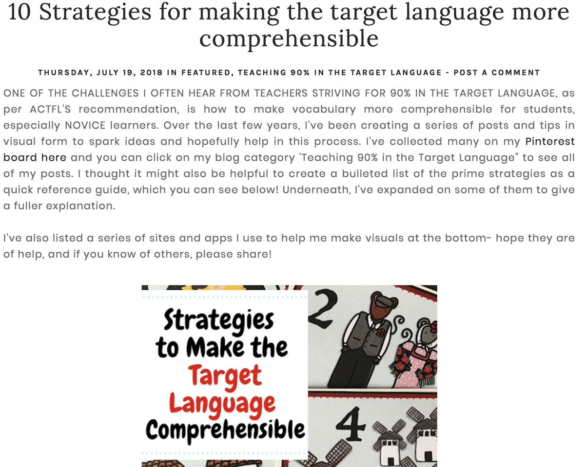MundodePepita's tweet photo. In conjunction w my Facebook event starting tomorrow (Make it Comprehensible) I wrote this blog post highlighting some effective strategies to make the TL understandable w/o using English. Here are 10: https://t.co/kfkY9ZCoIL #fles #langchat #go90inTL https://t.co/bAlPghBbmR https://t.co/7SsR8FPTUC