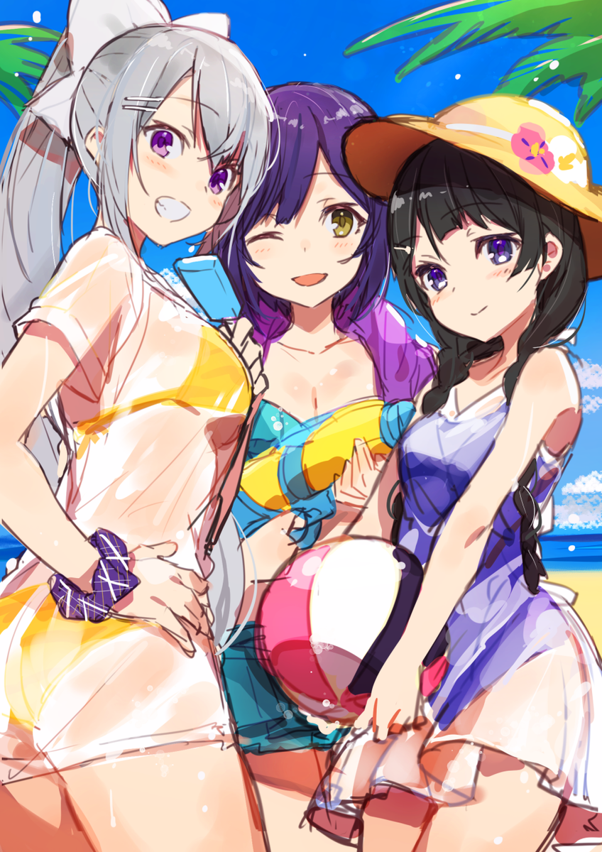 MikaPikaZo's tweet photo. にじさんじJK組水着　夏コミ進捗
 #みとあーと　#でろあーと #凛Art https://t.co/3sCDPErk2M