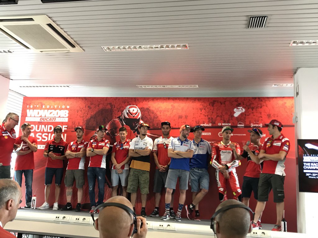 odmag's tweet photo. Race of champions done, the racers are here talking to the media now. #WorldDucatiWeek #WDW2018 #IndiaatWDW @DucatiMotor @Ducati_India https://t.co/kZfve2FmPh