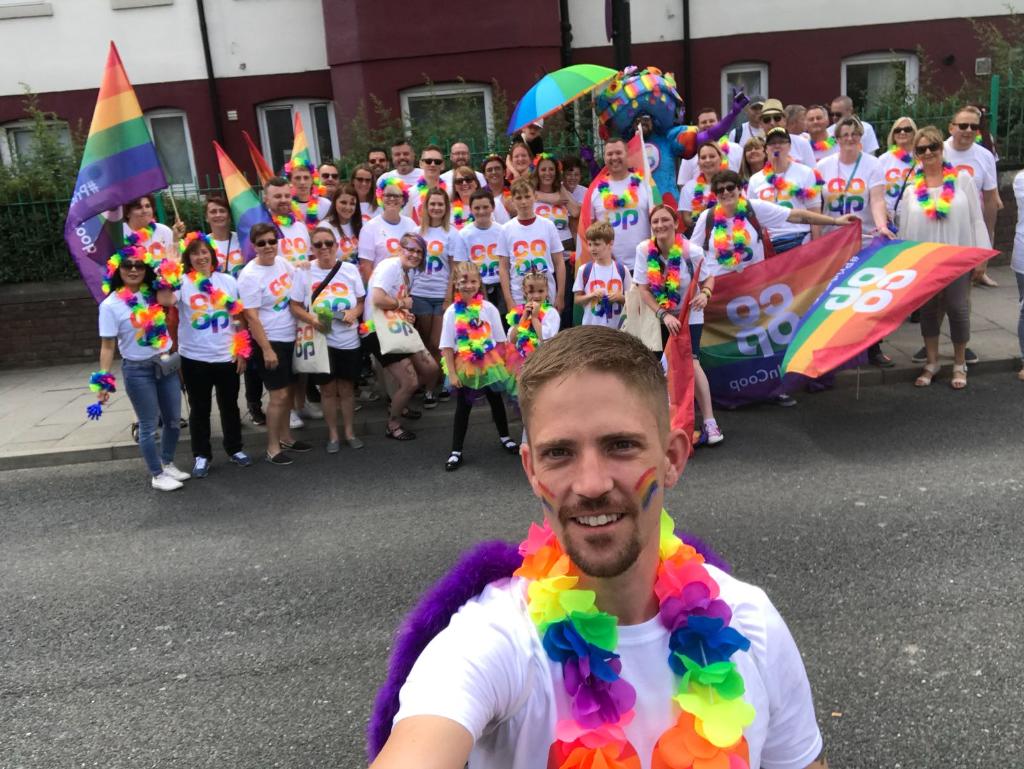 coopukcolleague's tweet photo. So many of our colleagues are at #NorthernPride today! #PrideinCoop https://t.co/vpR3OTfkwX