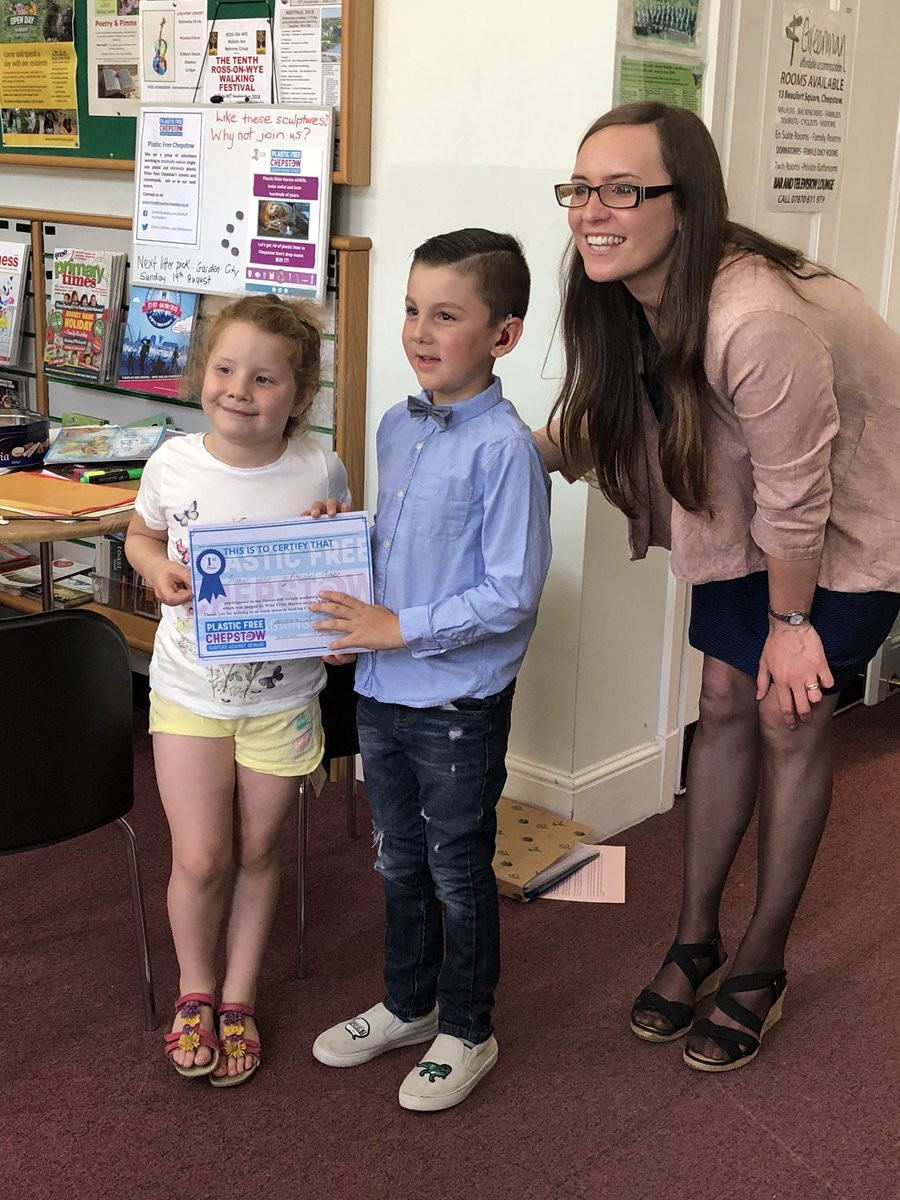 MissRReece's tweet photo. Lovely awards announcement at @ChepstowTIC today where several awards were won by children at @StMarysRCSch. A huge well done to all involved in the brilliant @PFChepstow #strawsoffstreets competition and thank you to @MooreLanguage for everything ♻️🥤 https://t.co/3jlvzqDLrl