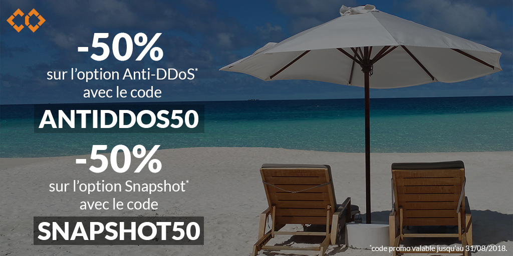 cloudfordream's tweet photo. Profitez de vos vacances grâce à #Cloudfordream 🏖
-50% sur les options Anti-DDoS & Snapshots afin de sécuriser vos VPS jusqu’au 31/08. 👌🏻
☀️ -50% sur l’option anti-DDoS code: ANTIDDOS50
☀️ -50% sur l’option Snapshots code: SNAPSHOT50
➡️ https://t.co/hDrx3V1Fkd https://t.co/E4WShFIjpp