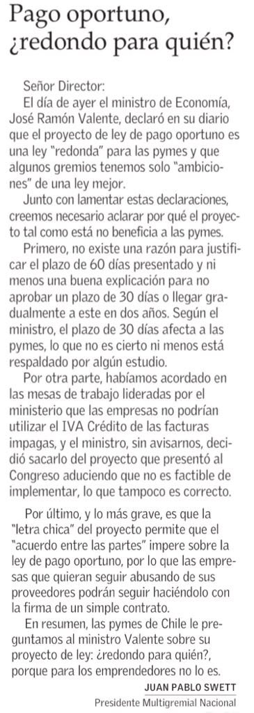 Pago oportuno, ¿Redondo para quién?