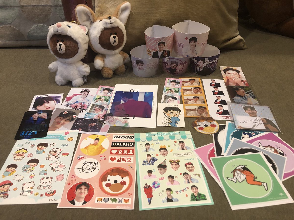 baekho_tiger's tweet photo. ของที่ได้รับแจกมาวันนี้!! ขอบคุณทุกคนนะคะ #Julyproject2018 #BMYBaek24th
#24thBaekhoDay #HAPPY_BAEKHO_DAY
#선물같은_동호야_생일축하해 #baekhoday0721byMBTH https://t.co/u213xdho48