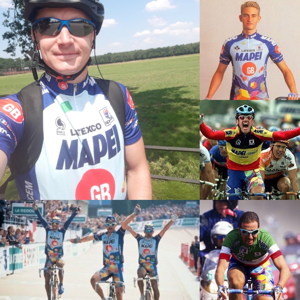 Pulled my <a href="/MapeiSport/">MapeiSport</a> shirt from under the dust. Coolest cycling team ever! Forever my heroes #Frankvandenbroucke <a href="/TomSteels/">Tom Steels</a> <a href="/AndreaTafi/">Andrea Tafi</a>
