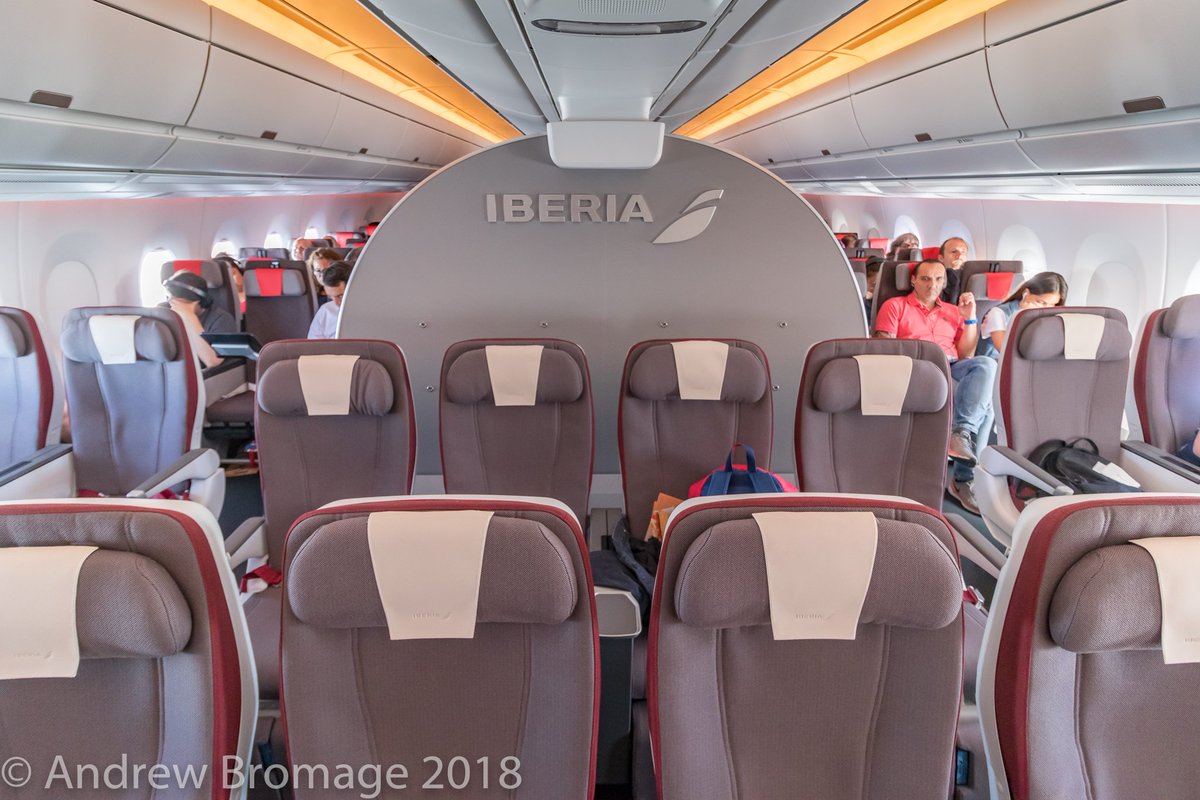 Andrew Rtw Some Cabin Photos Taken Onboard Yesterday S Inaugural Iberia Airbus A350 Flight Very Impressed In Particular With Their Premium Economy Product T Co 3xk1q9bxzs