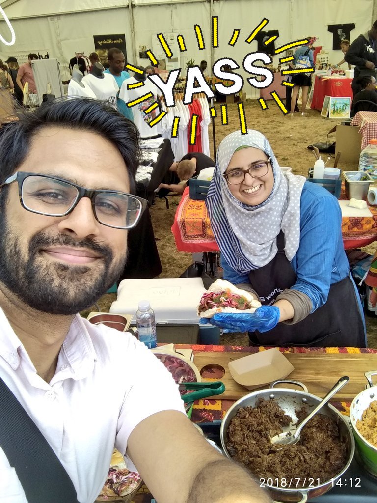 My favourite #streatham Lucknowis Needa &amp; Saher made me a delicious slow cooked pulled mutton sandwich <a href="/Lucknow2London/">Lucknow 2 London</a> <a href="/lblcountryshow/">Lambeth Country Show</a> #lambeth