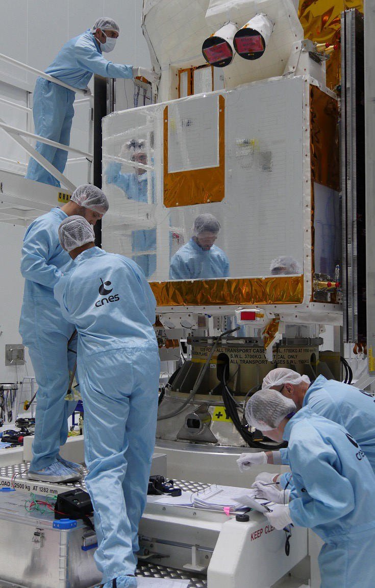 ESA_EO's tweet photo. We are a month away from sending the @esa #Aeolus satellite into orbit to profiling and mapping Earth's winds! The satellite is already at its launch site, getting ready for its big day on 21 August: https://t.co/8GClmhHXlc https://t.co/LaGIweziaz
