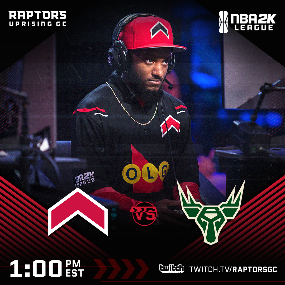 Raptors's tweet photo. It's week 9 of the @NBA2KLeague.
@RaptorsGC are taking on #BucksGG starting at 1 today.
Watch all the action here ยป https://t.co/etYlBzjJLI https://t.co/4sqHcX5l8N
