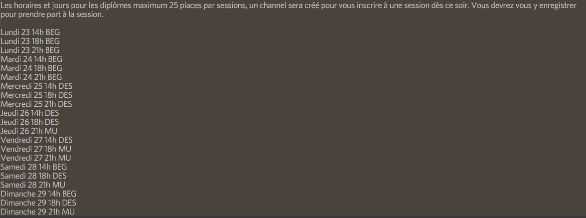 AnotherlifeRP's tweet photo. Les horaires et jours pour les diplômes maximum 25 places par sessions, un channel sera créé pour vous inscrire à une session dès ce soir. Vous devrez vous y enregistrer pour prendre part à la session
Pour y participer rejoignez-nous sur le discord
https://t.co/0LpFCFiapE
#ALV2 https://t.co/C0qng5oUCi