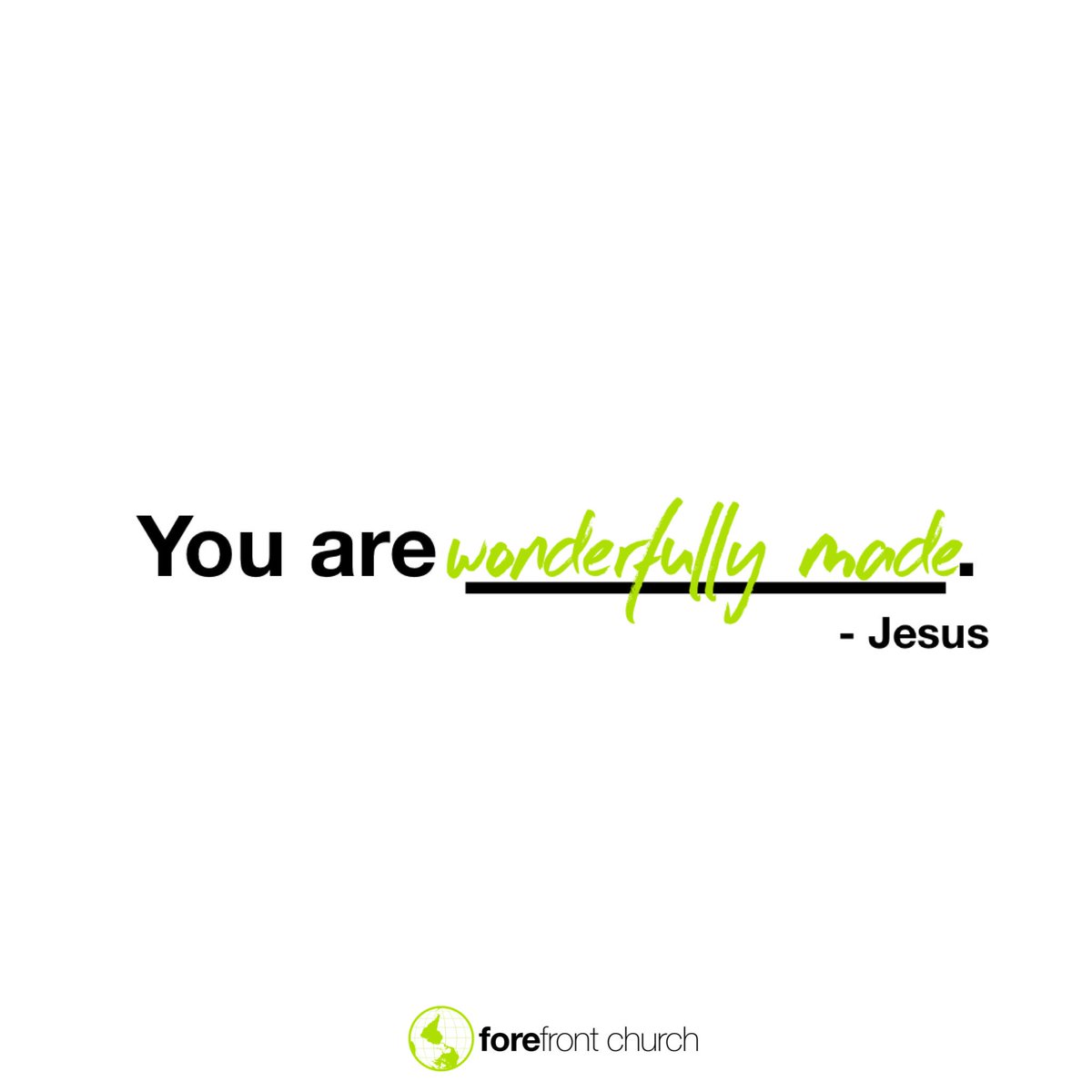 Forefront757's tweet photo. A pick me up on this rainy Saturday. You are wonderfully made and anyone saying otherwise is a liar. God is in your corner and so is your @forefront757 family. 🙌🏽❤️ #weareforefront #forefront757 https://t.co/evUY6qwsT9