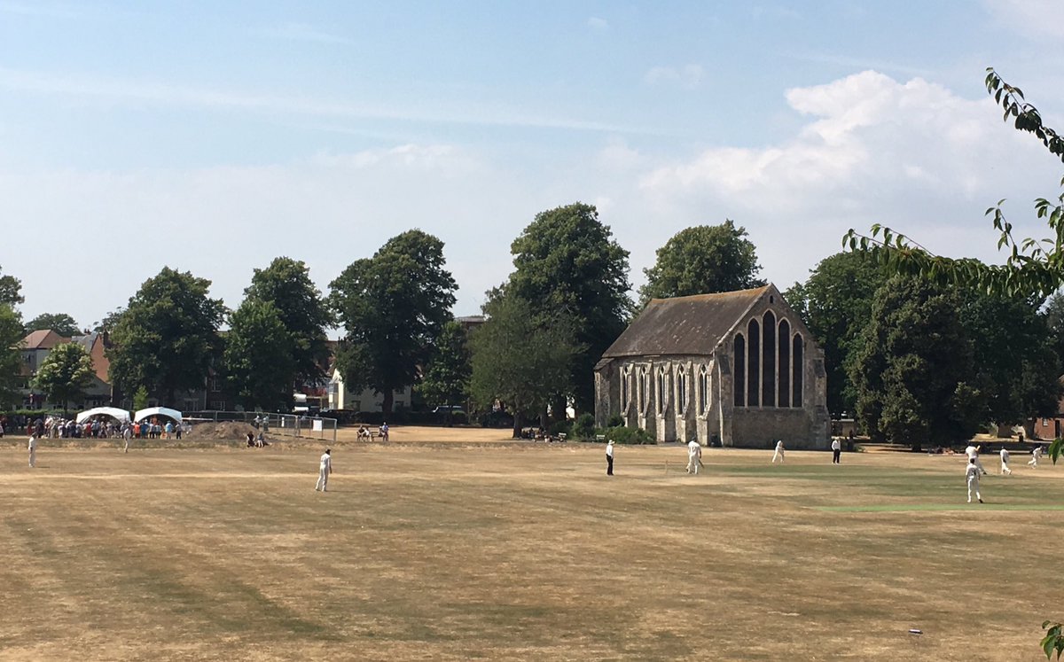GregGBexec's tweet photo. ⁦@PrioryPark100⁩ ⁦@Chiobserver⁩ ⁦@ChichesterBID⁩ what a sight! Cricket, the former Franciscan Friary, families  enjoying the park, &amp; a large crowd learning about the Roman ‘hot tub’ at the archeological dig https://t.co/tJx5zWTiWc https://t.co/v2RJpRPiuc