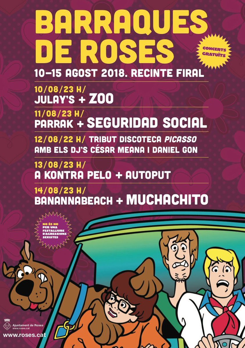 tramuntana_tv's tweet photo. Aquest és el programa de les #BarraquesRoses amb @ZooPosse @SSocialOficial @muchachito @banannabeach09 @AUTOPUTs i més. Del 10 al 15 d’agost. https://t.co/kDDyTiyed2