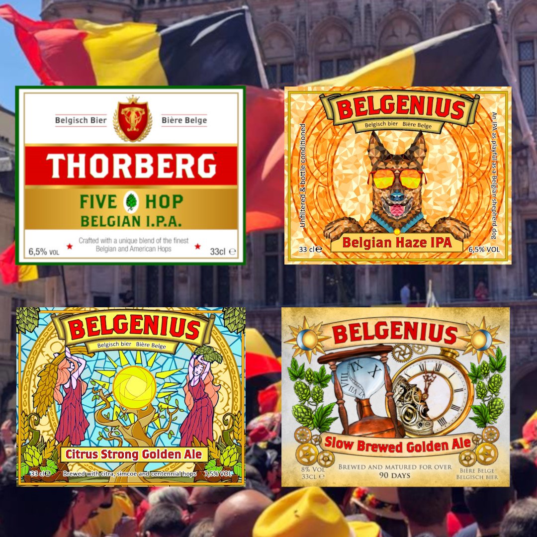 Belgeniusbeers's tweet photo. Drink op onze Belgische nationale feestdag met deze vier Belgische bieren van #Thorberg en #Belgenius.
#bierproeverij #ambachtelijk #lekker #belgische #bierliefhebbers #bierproeven #speciaalbier #schol #nationalefeestdag #fetenationale https://t.co/yDJbioI45q