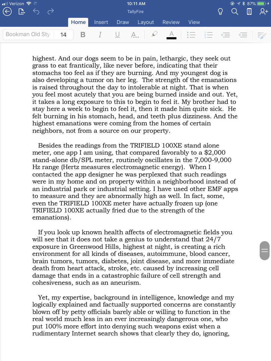 karen_kams56's tweet photo. When I showed video of extraordinarily high electromagnetic readings at my parents’ home in #Tallahassee 2016 where I was staying to Fire Dept, they sent #hazmat unit #LCSD quickly came to forbid them to help DESPITE PROOF. Sheriff Dept complicit in #PlotToKillNSAwhistleblower . https://t.co/HVuvFvys79