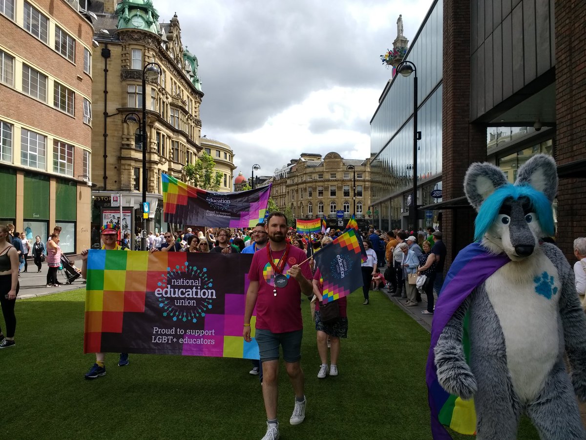 NEUnorthern's tweet photo. A carnival atmosphere as ever at #NewcastlePride #northernpride today @NEUnion https://t.co/bXfYIbARy3