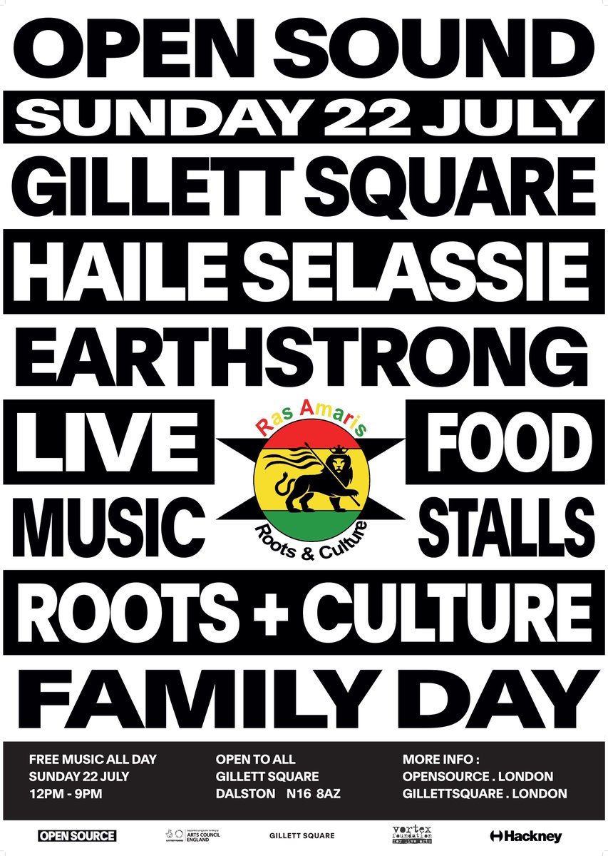 Excited to announce the next OPEN SOUND events coming up on <a href="/gillettsqevents/">Gillett Square Events</a>!
TOMORROW 🙌
Ras Amaris &amp; Friends takeover Haile Selassie Earthstrong 2018
—————
29.97.2018
STEAM DOWN takeover
Feat. Wonky Logic + Sawa Manga + <a href="/ProjectKarnak/">Project Karnak</a> feat. Ahnansé + DJs Nadeem &amp; Alex Rita!
