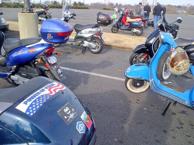 ScooterCult's tweet photo. Who’s headed to @VespaCLT today? #LetsRide #Vespa https://t.co/R9X1yWtbwv