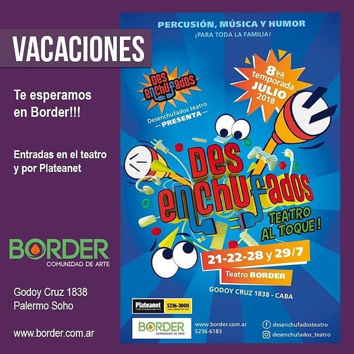 #hoy #Border #palermo <a href="/TeatroBorder/">Teatro Border</a> 
17 horas