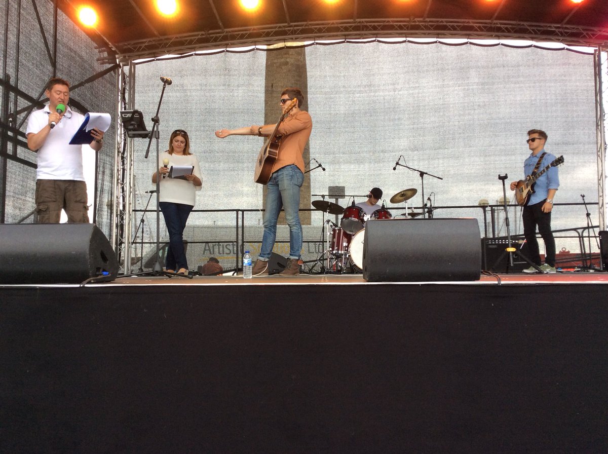 BBCTees's tweet photo. Just starting their set on the main stage at #HartlepoolWaterfrontFestival are the brilliant @north_road @HpoolCouncil https://t.co/I5UdGGySjC