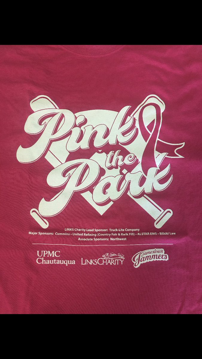 tarpskunks's tweet photo. HUGE NIGHT for the Jammers as it is Pink the Park Night! First number of lucky fans receive a pink t-shirt. More importantly breast cancer survivors will get in for FREE. Jammers also can lock up the West Division Crown tonight with a win! You want to be at Diethrick Park tonight https://t.co/43yyXXSS3r