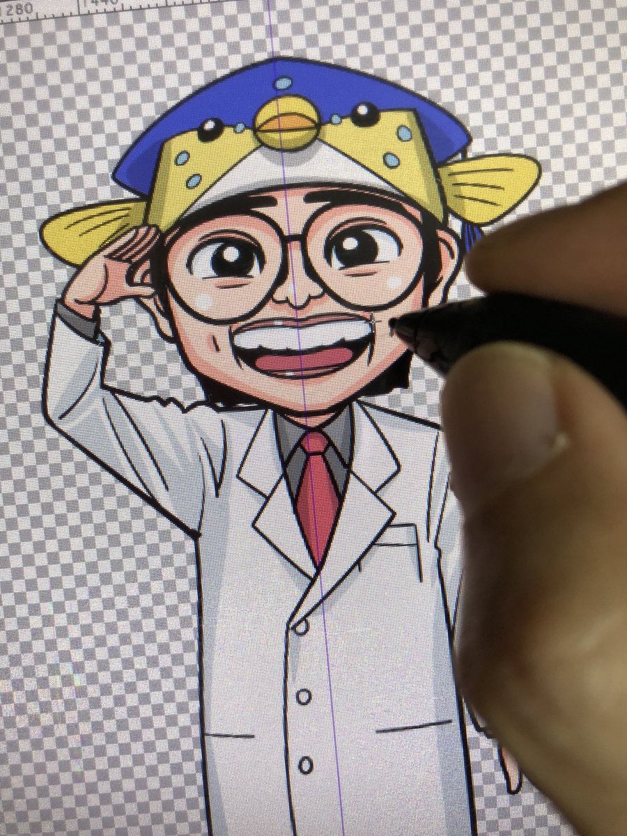 今夜くらべてみました】7/18放送回に市來アナとさかなクンさんを描き