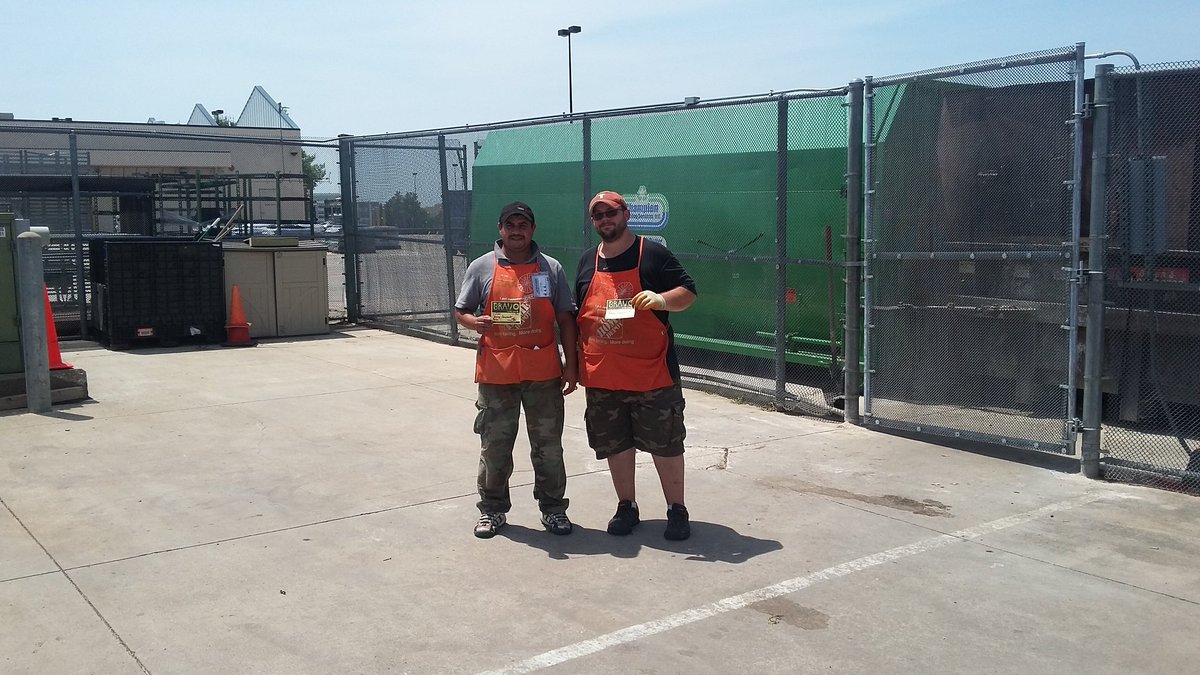 Zac and Erik, Thank you for staying hydrated and still being productive! Compactor area is super clean!#SkillmanStrong