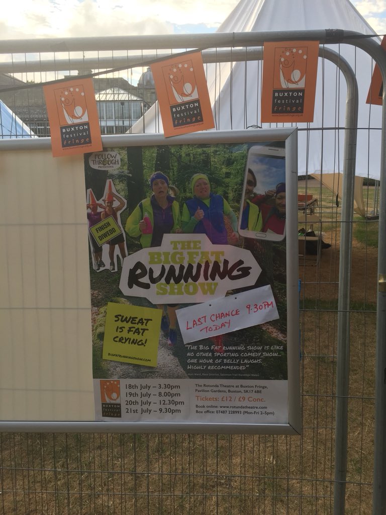 bigfatrunning's tweet photo. Last chance to see The Big Fat Running Show @buxtonfringe  9.30 tonight! https://t.co/I2jTXi8zLR