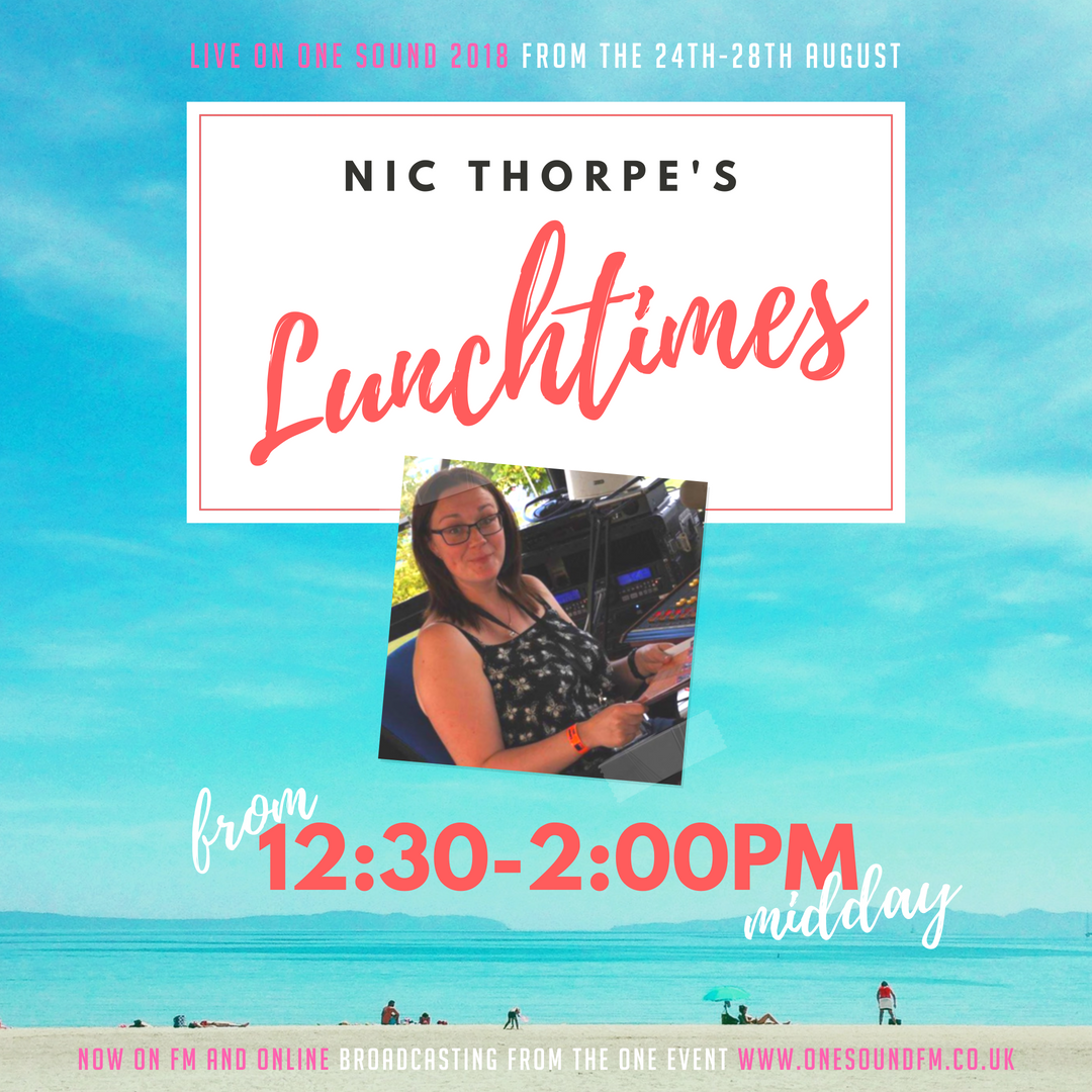1SoundFM's tweet photo. That's right, Nic Thorpe is yet another returning 1SFM presenter for this year's @1eventuk! Tune in, have a sandwich (or two!) and relax as you're taken through Lunchtime from just after Midday to Two o'Clock! #Purpose #1SoundFM #1EventUK https://t.co/9woHj2iCqc