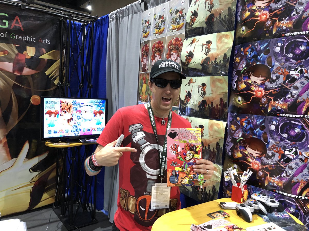 SteveSievers's tweet photo. From now to 2 pm at @eigoMANGA booth 1802 get free signed @MusicSavesLives / @SPBHanimation #comicbook The comic is also available as #VRcomic https://t.co/nbzn1N0Mc5