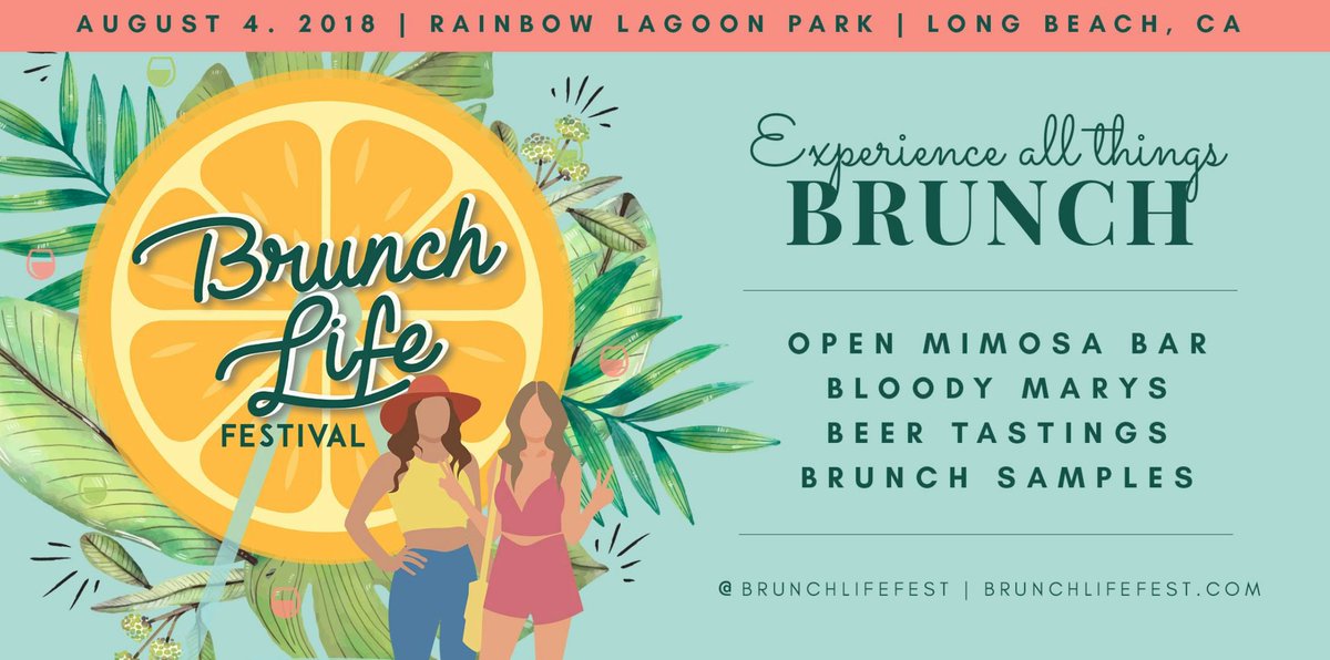 YelpOC's tweet photo. https://t.co/qOZvdHEVA1 Enter to win tix to the @brunchlifefest! Enjoy a day outdoors filled with food and endless mimosas at the Long Beach's Rainbow Lagoon Park on August 4th!  🥂 https://t.co/n5XWwBEbsM