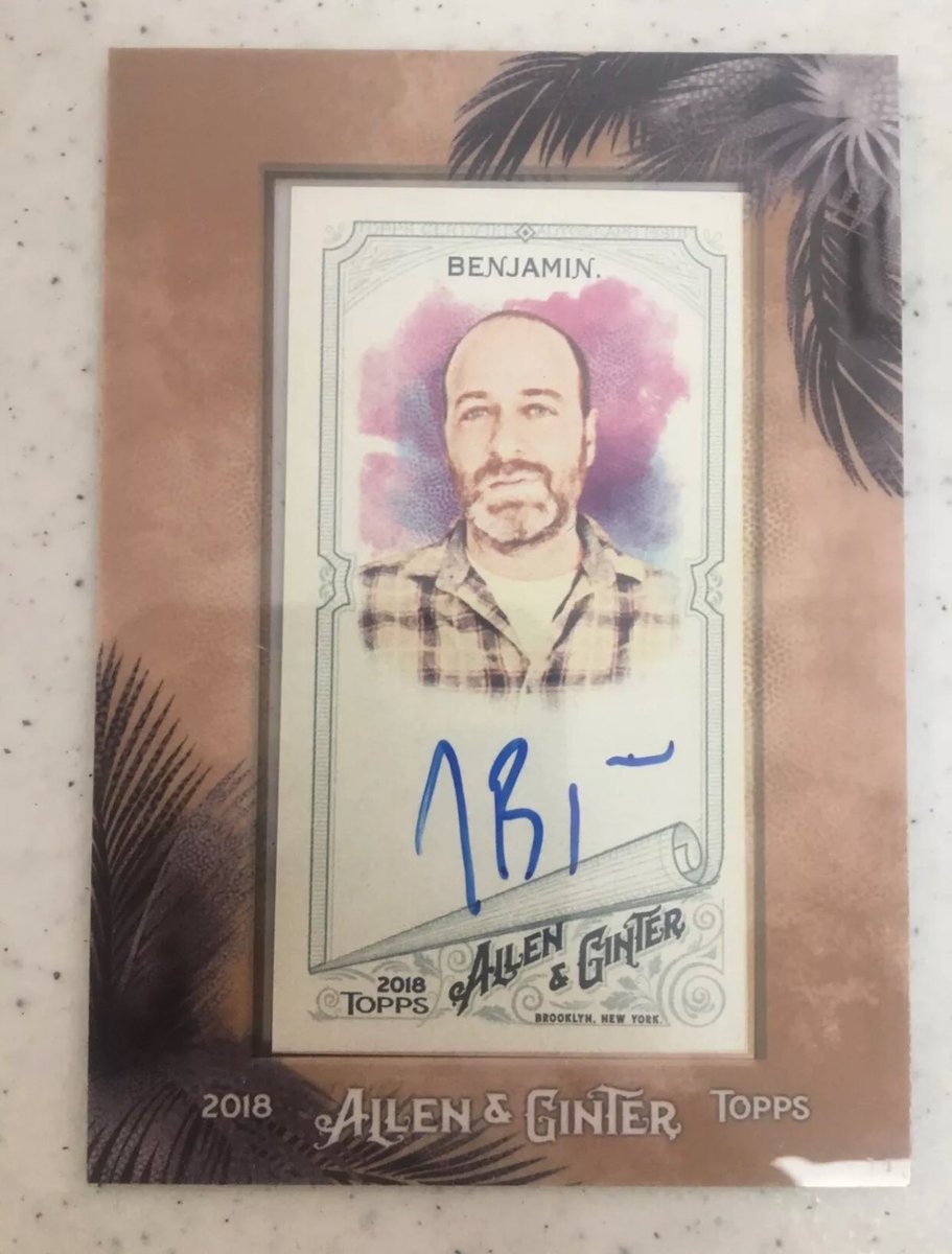 maevro's tweet photo. Yeah, so.... @HJBenjamin - I’m stalking you! So psyched I didn’t have to ask #JonRoberts for this card!  2018 @Topps #AllenAndGinter@#FramedAutograph #WetHotAmericanSummer #BobBelcher #SterlingArcher #CarlTheStoreClerk #ESPNCheapSeats 10% #eBucks! https://t.co/zPI8FkecfT