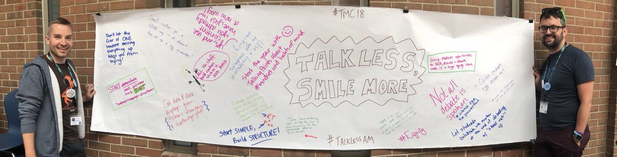 jreulbach's tweet photo. Incredible work this week from the #TalkLessAM crew. #TMC18 Thank you @stoodle @cluzniak https://t.co/gbhz8LJGnB