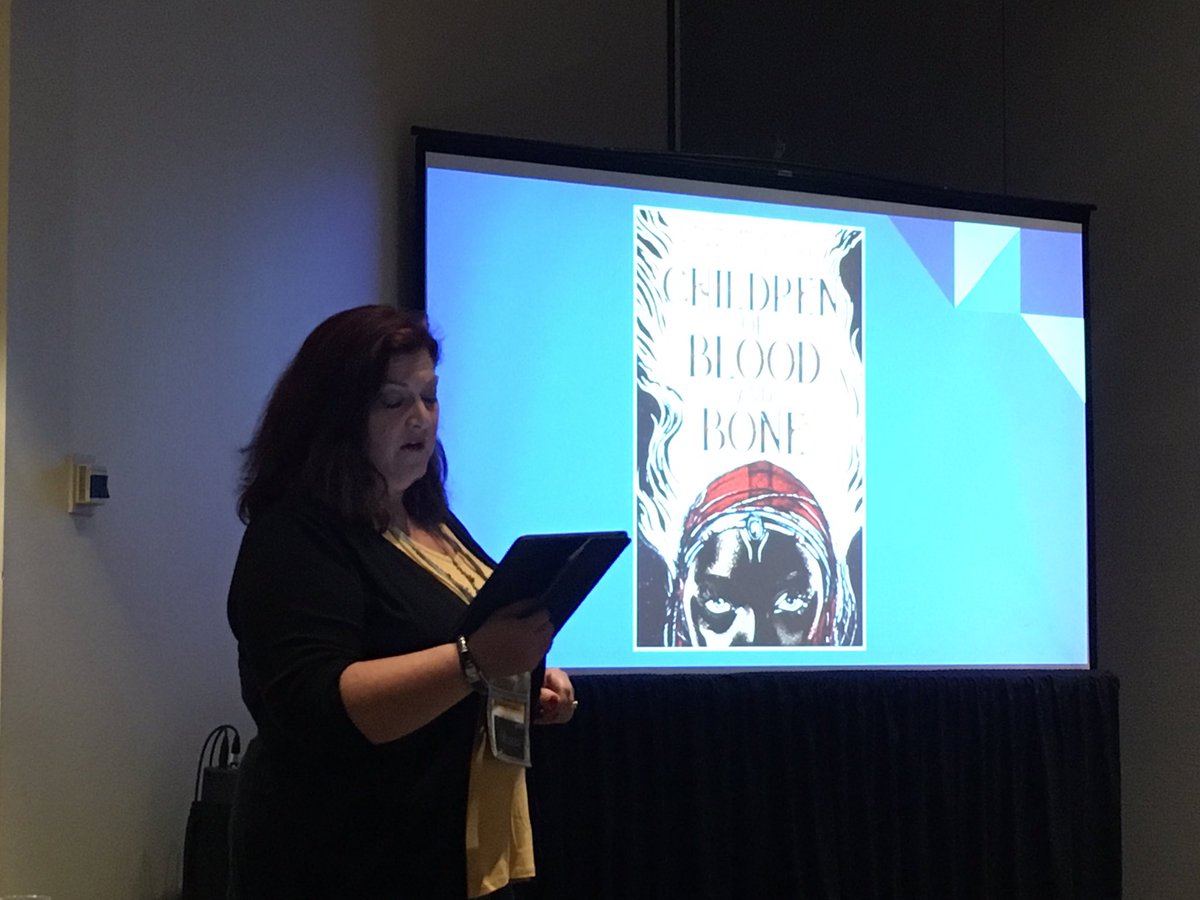Starting out with a read aloud with @MrsKoudelka during her session at #ILA18, and gives thanks <a href="/jimmyfallon/">Jimmy Fallon</a> for creating the summer book club!!